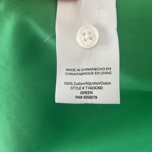 Thread & Supply Oversized Poplin Button-Up Long Sleeve Shirt in Green Si… - Picture 8 of 11